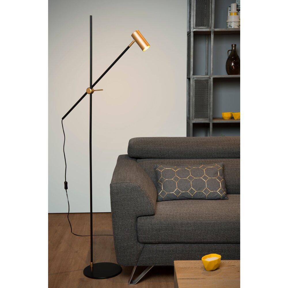 Lucide PHILINE Stehlampe Schwarz, 1-flammig main product photo