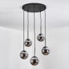 Gastor Hängeleuchte Glas 15 cm Rauchfarben, 5-flammig