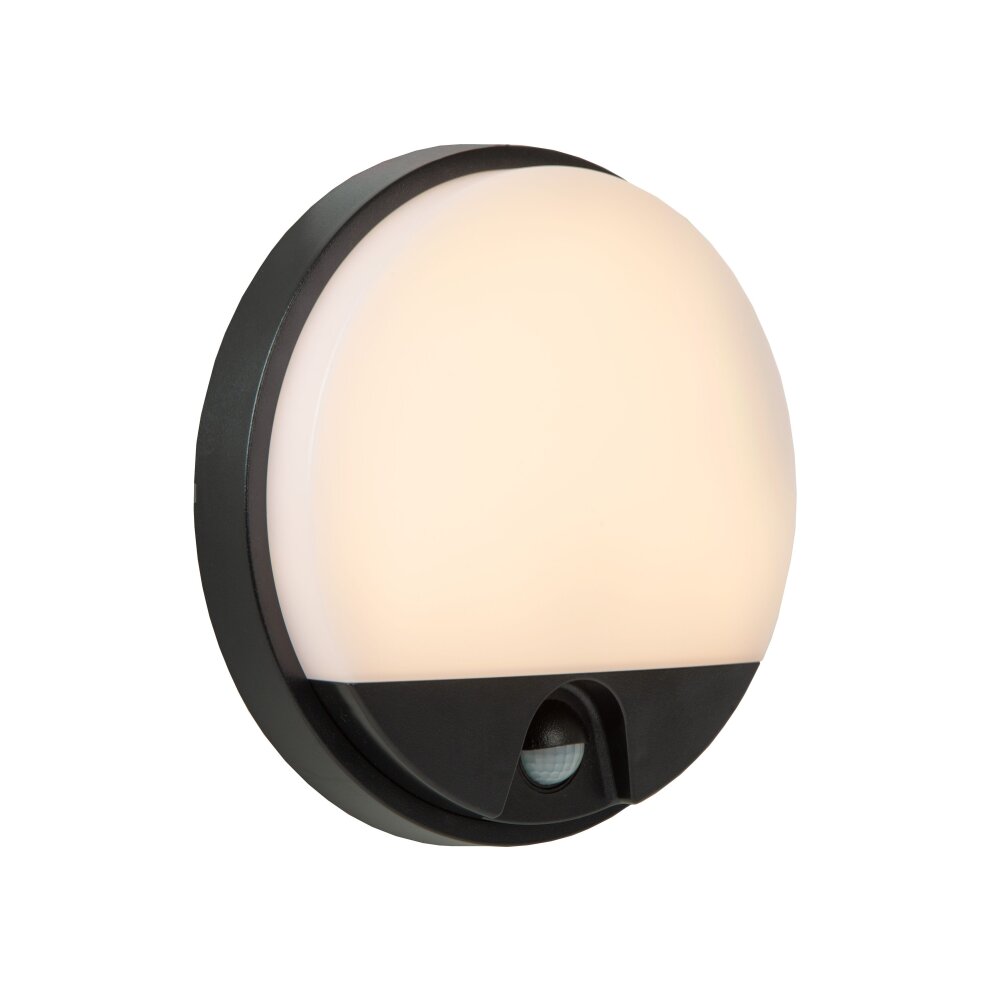 Lucide HUPS IR Außenwandleuchte LED Schwarz, 1-flammig, Bewegungsmelder main product photo
