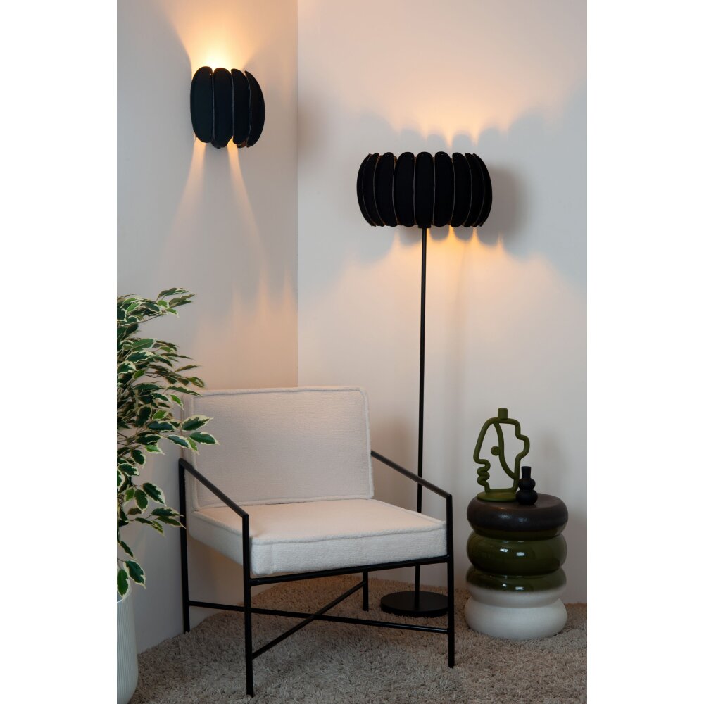 Lucide SPENCER Wandleuchte Schwarz, 1-flammig main product photo