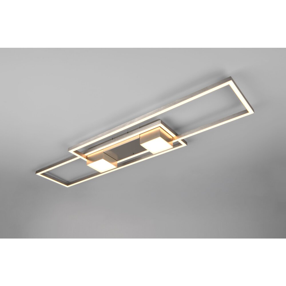 Trio ALBANY Deckenleuchte LED Nickel-Matt, 1-flammig, Fernbedienung main product photo