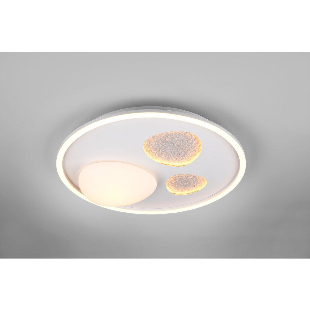 Trio Pebble Deckenleuchte LED Weiß, 1-flammig, Fernbedienung main product photo