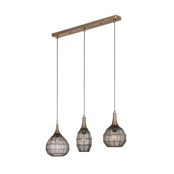 Trio SORAYA Pendelleuchte Altmessing, 3-flammig