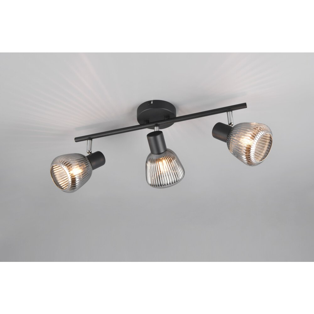 Trio Tarifa Deckenspot Schwarz, 3-flammig main product photo