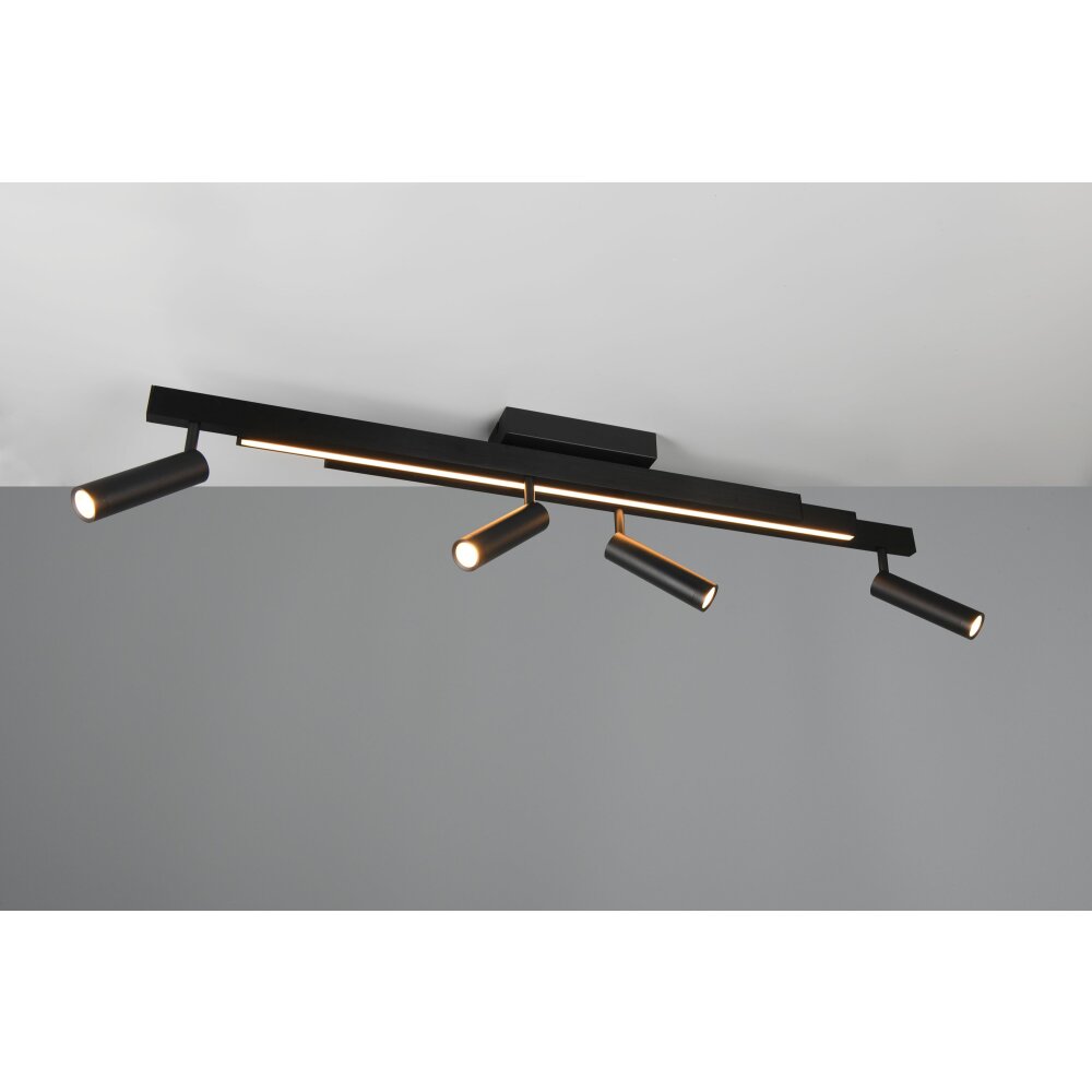 Trio Zeno Deckenleuchte LED Schwarz, 5-flammig, Fernbedienung main product photo