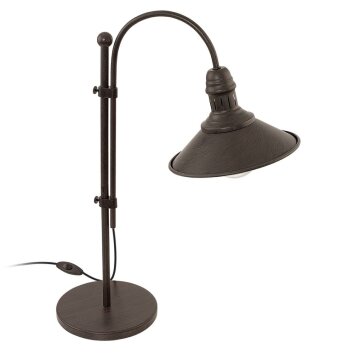 Eglo STOCKBURY Tischleuchte Beige, Dunkelbraun, 1-flammig