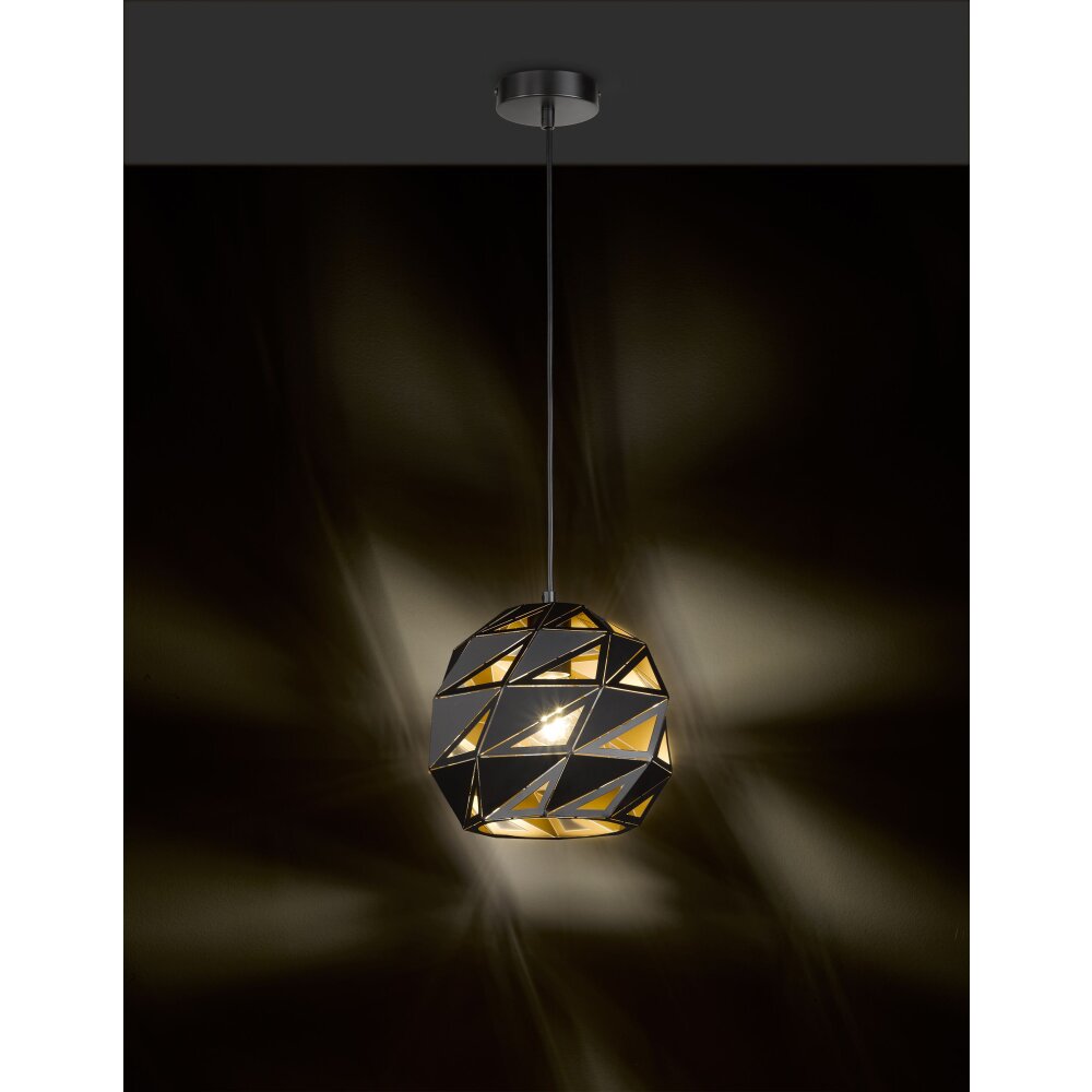 Wofi Leuchten JUBA Pendelleuchte Schwarz, 1-flammig main product photo