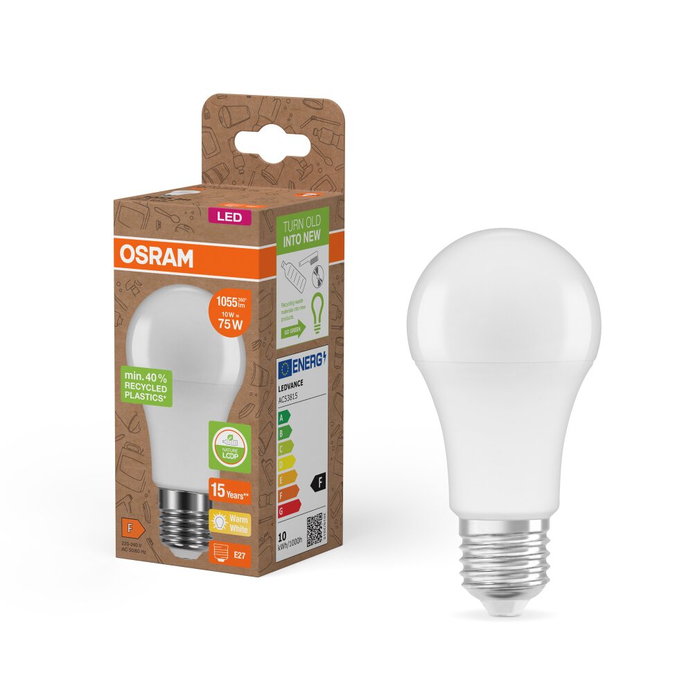 Osram LED E27 10 Watt 2700 Kelvin 1055 Lumen main product photo