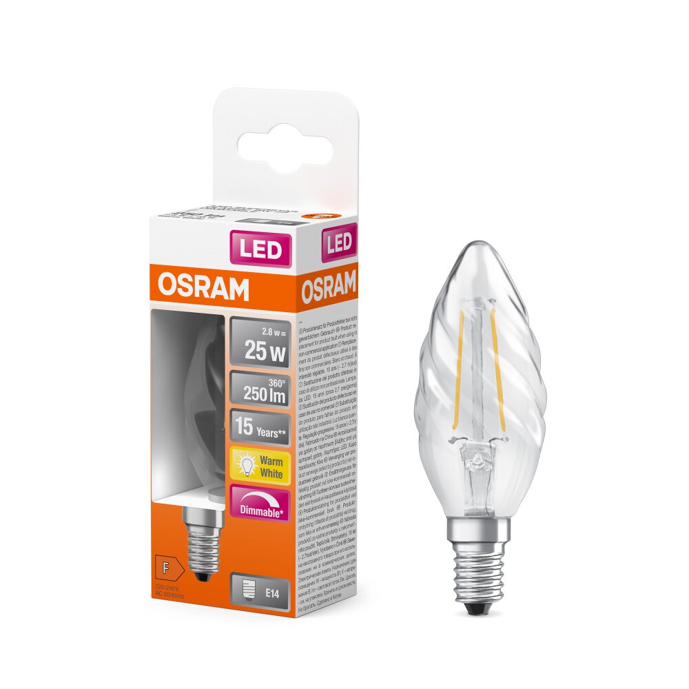Osram LED E14 2,8 Watt 2700 Kelvin 250 Lumen main product photo