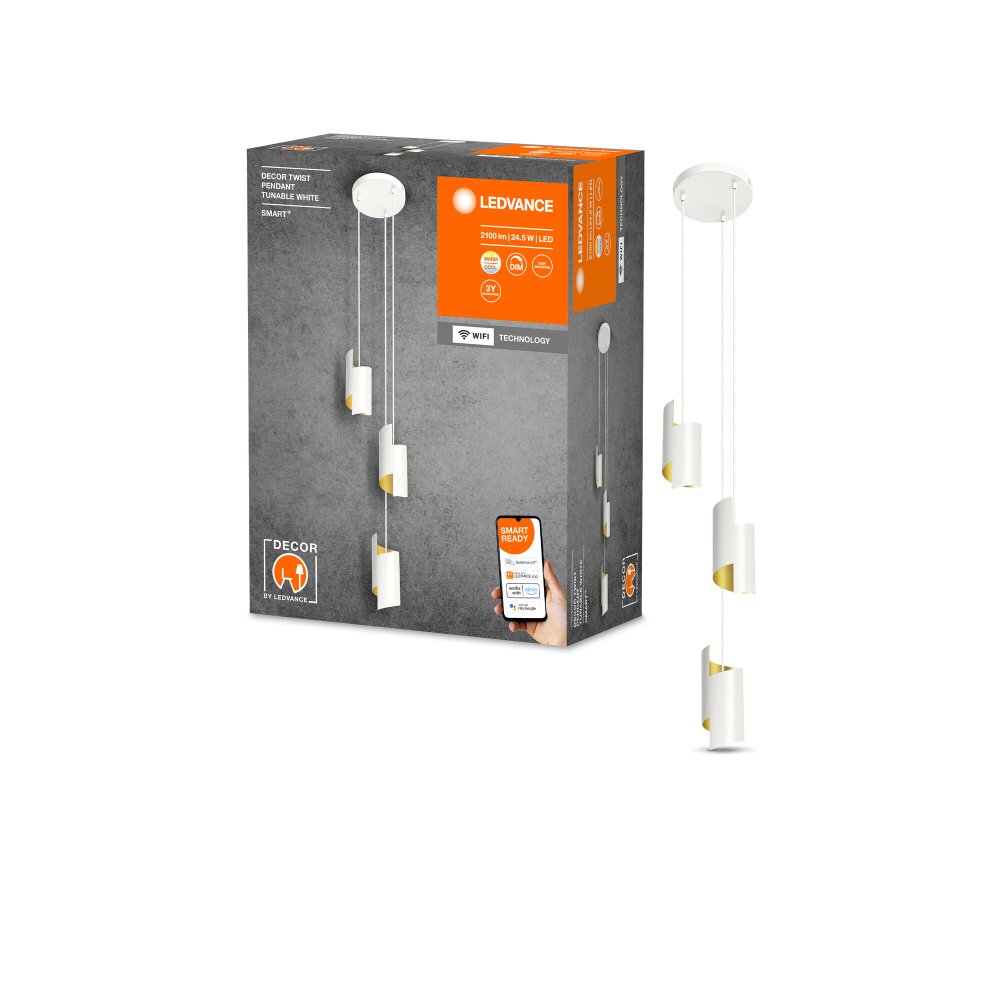 LEDVANCE SMART WIFI DECOR Wand- und Deckenleuchte Weiß, 1-flammig main product photo