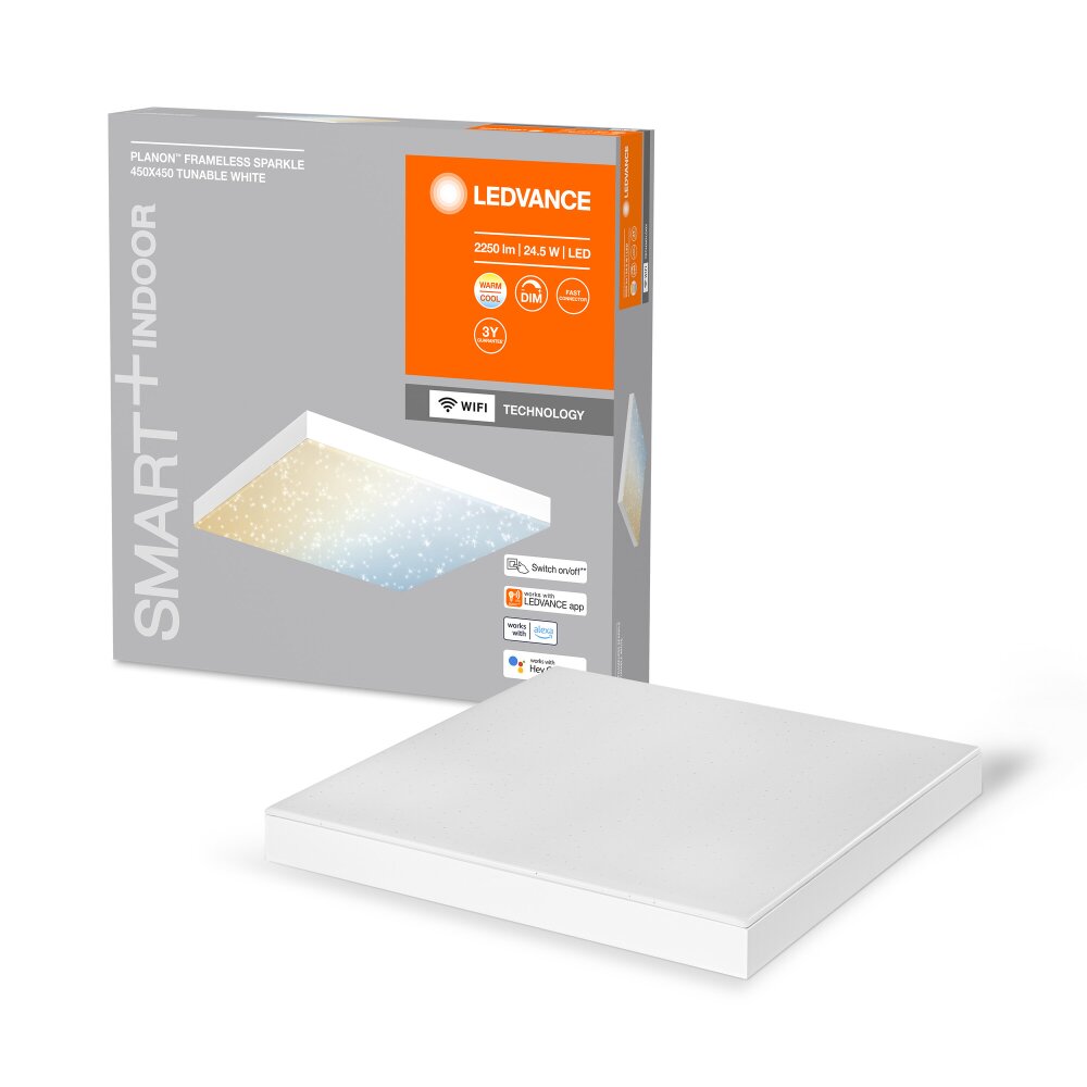 LEDVANCE SMART WIFI PLANONFL SPARK Wand- und Deckenleuchte Weiß, 1-flammig main product photo