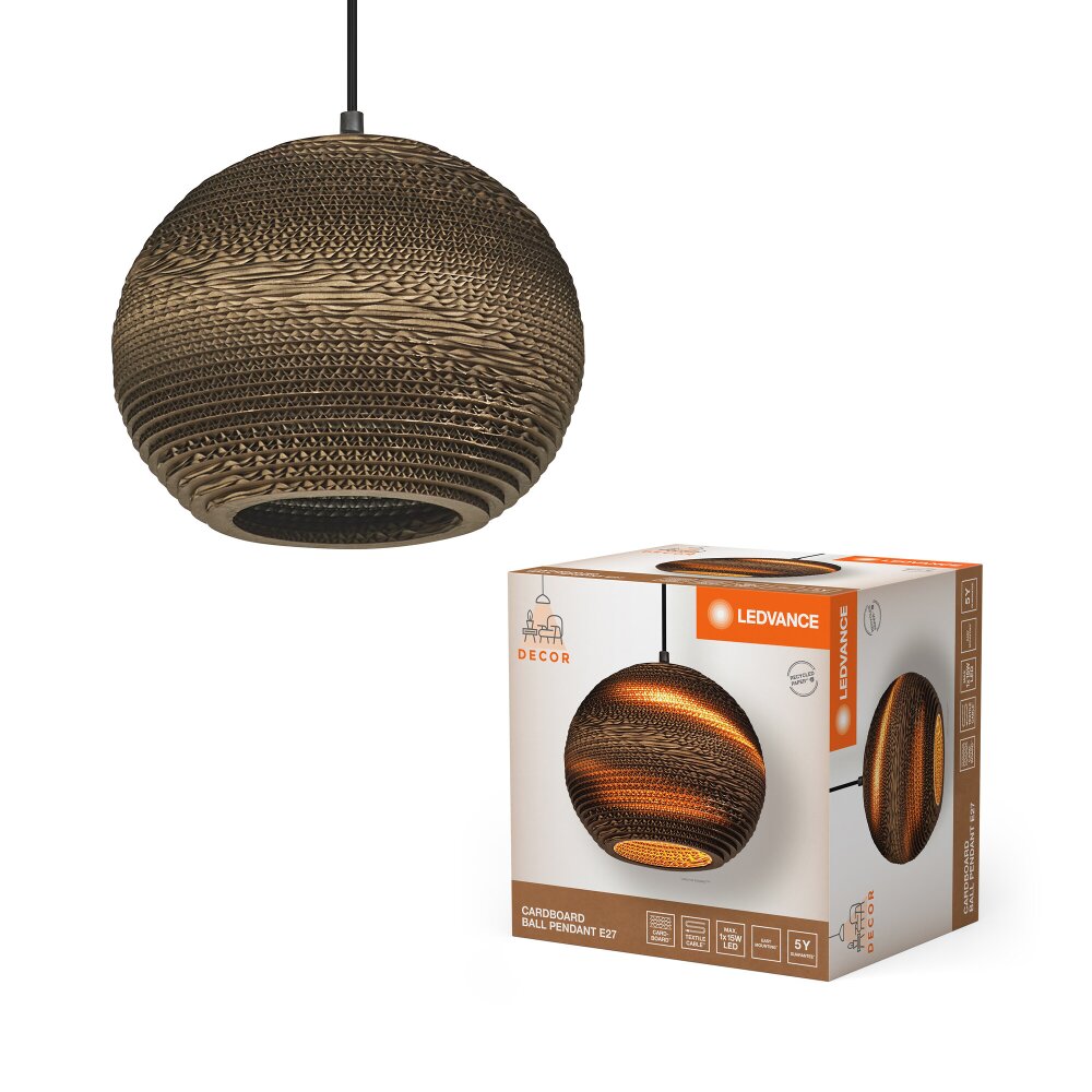 LEDVANCE DECOR Wand- und Deckenleuchte Braun, 1-flammig main product photo
