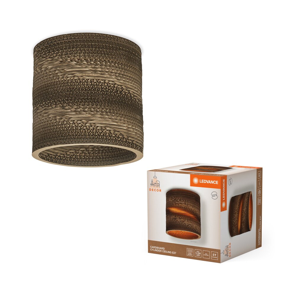 LEDVANCE DECOR Wand- und Deckenleuchte Braun, 1-flammig main product photo