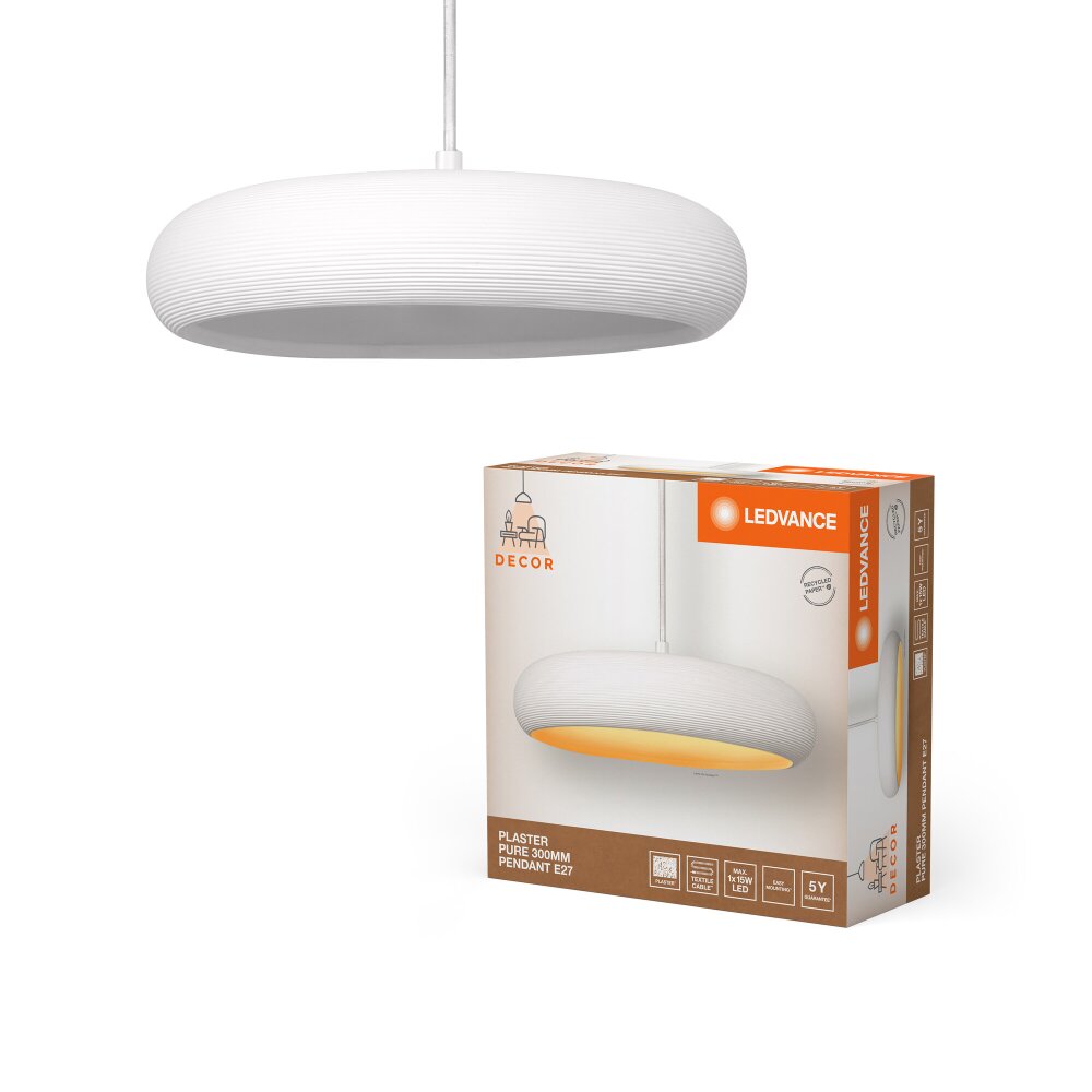 LEDVANCE DECOR Wand- und Deckenleuchte Weiß, 1-flammig main product photo