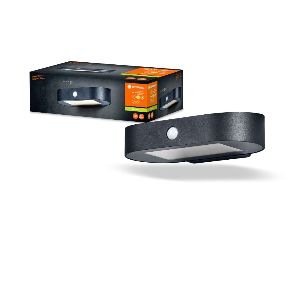 LEDVANCE ENDURA Außenwandleuchte Schwarz, 1-flammig, Bewegungsmelder main product photo