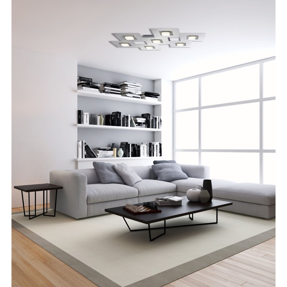 Grossmann KARREE Deckenleuchte LED Aluminium, Titan, 7-flammig main product photo