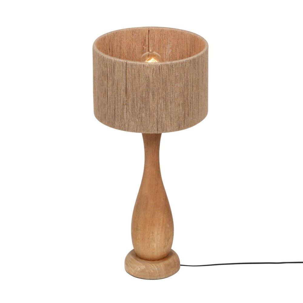 Trio TOBA Tischleuchte Holz hell, 1-flammig main product photo