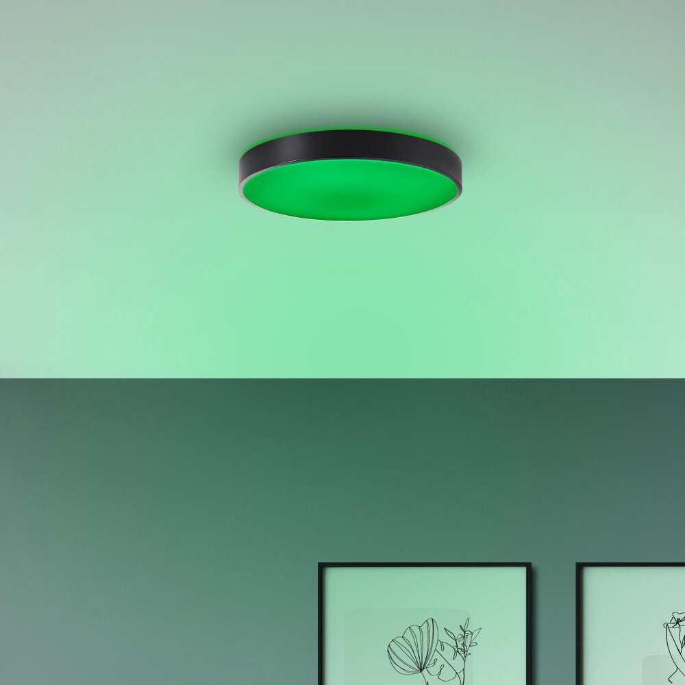 Brilliant Vadin Deckenleuchte LED Schwarz, 1-flammig, Fernbedienung main product photo