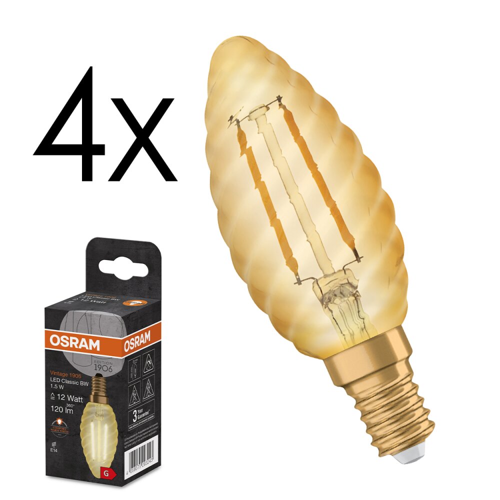 LED E14 4er Set 1,5 Watt 2400 Kelvin 120 Lumen main product photo