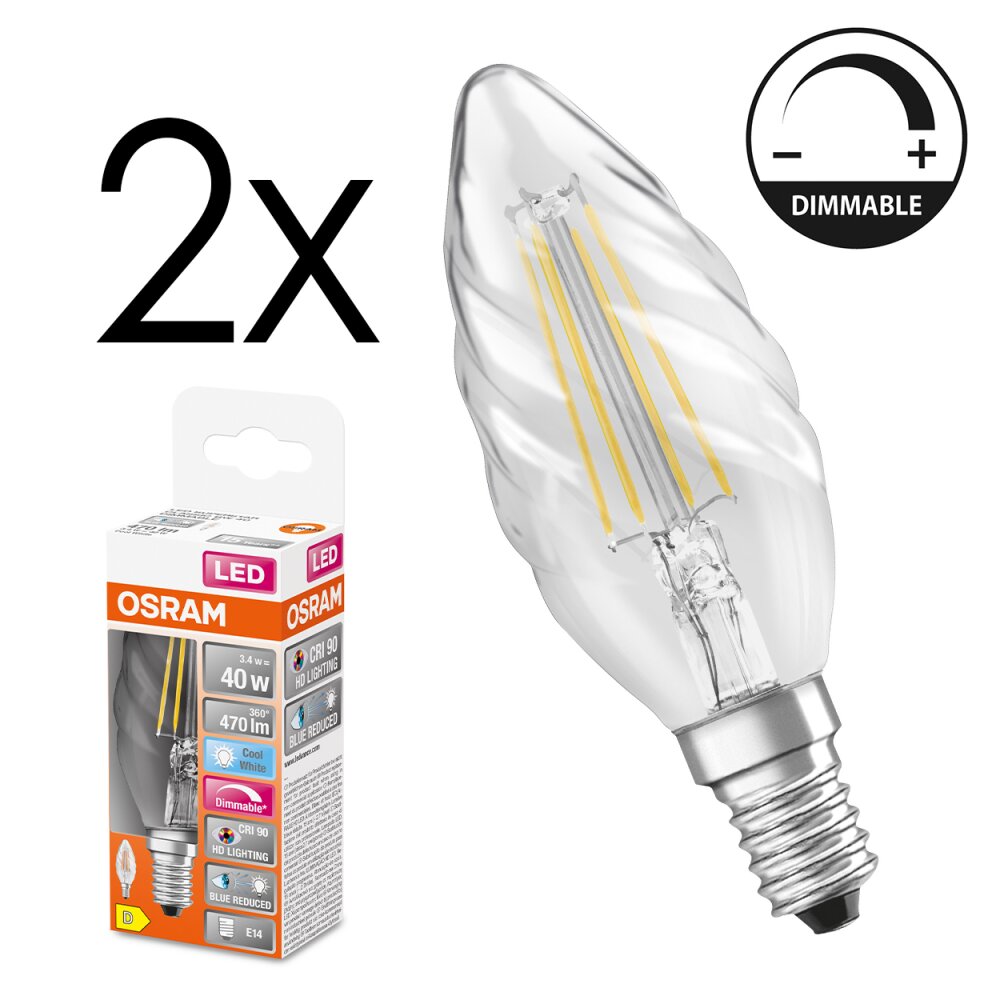 LED E14 2er Set 3,4 Watt 4000 Kelvin 470 Lumen main product photo