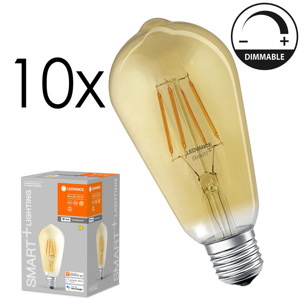 LED E27 10er Set 6 Watt 2400 Kelvin 680 Lumen main product photo