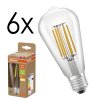 LED E27 6er Set 3,8 Watt 3000 Kelvin 806 Lumen Transparent, Klar