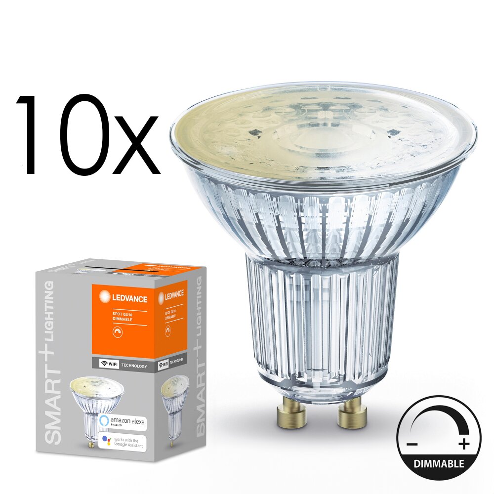 LED GU10 10er Set 5Watt 2700 Kelvin 350 Lumen main product photo