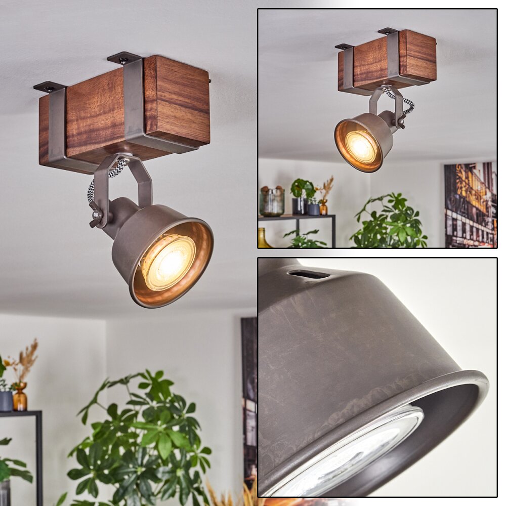 Pehefito Deckenleuchte Dunkelbraun, Grau, 1-flammig main product photo