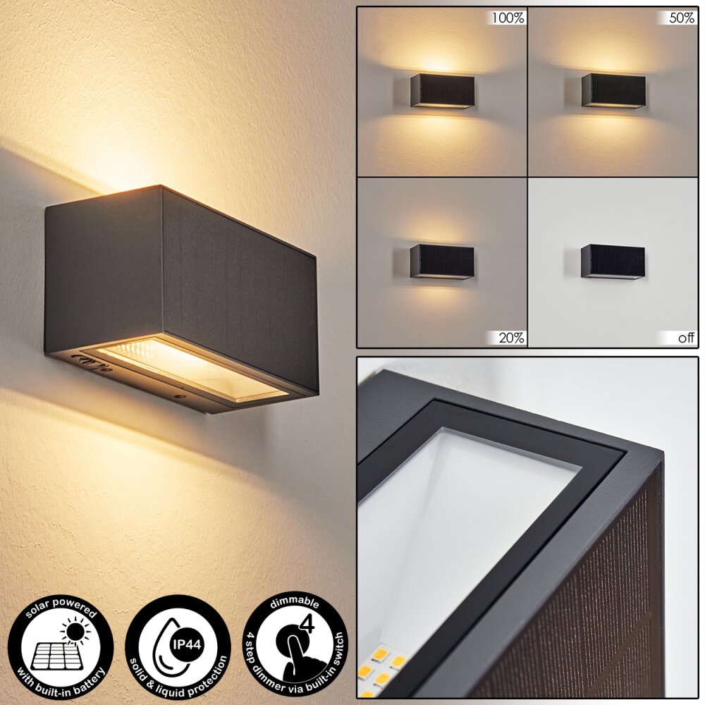 Brydebjerg Außenwandleuchte LED Schwarz, 1-flammig main product photo