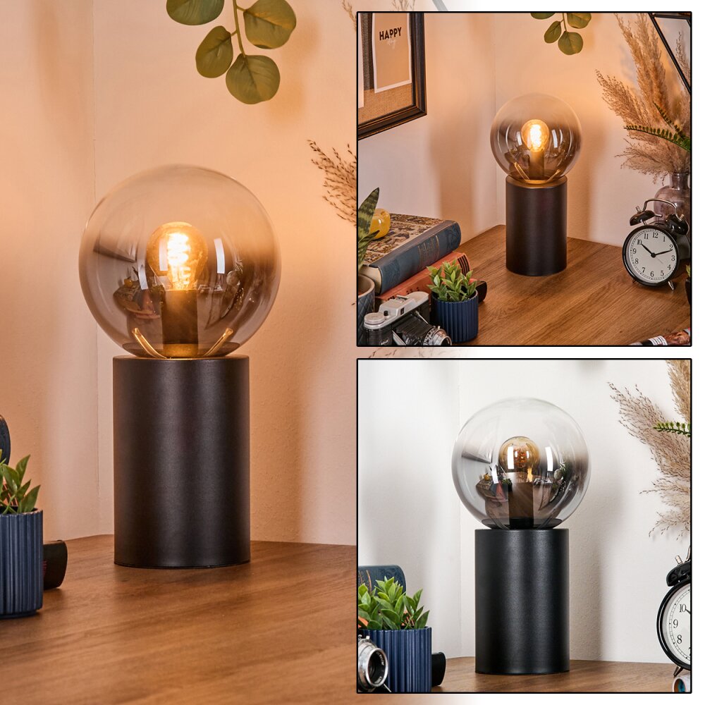 Gastor Tischleuchte Glas 15 cm Klar, Rauchfarben, 1-flammig main product photo