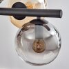 Gastor Pendelleuchte Glas 15 cm Bernsteinfarben, Klar, Rauchfarben, 8-flammig