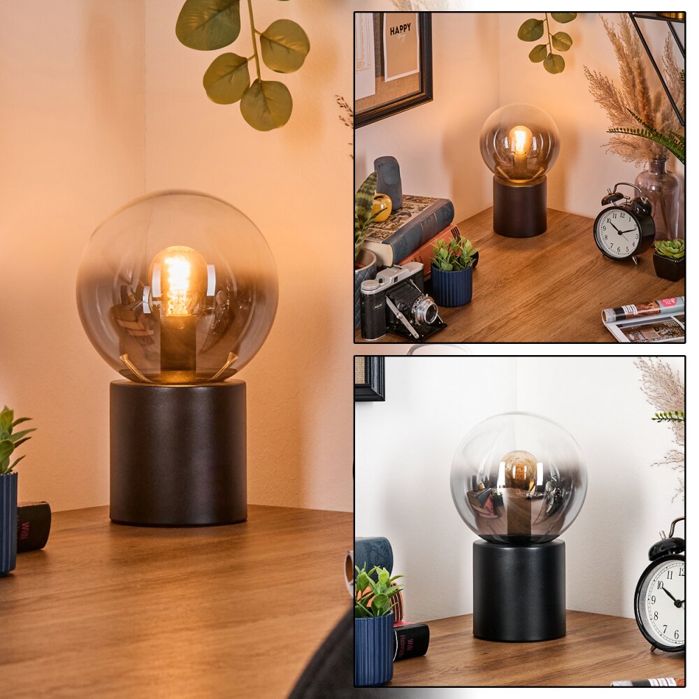 Gastor Tischleuchte Glas 15 cm Klar, Rauchfarben, 1-flammig main product photo