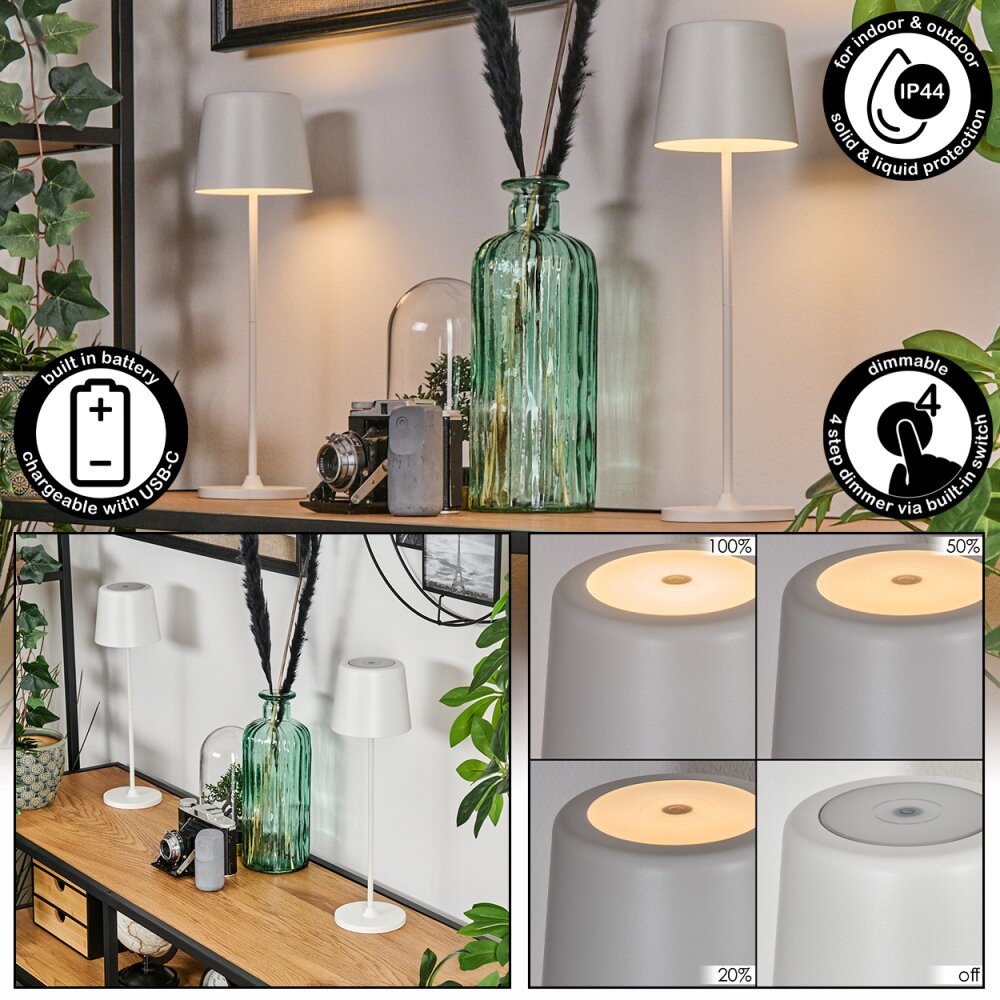 Belece Tischleuchte 2-er Set LED Weiß, 1-flammig main product photo
