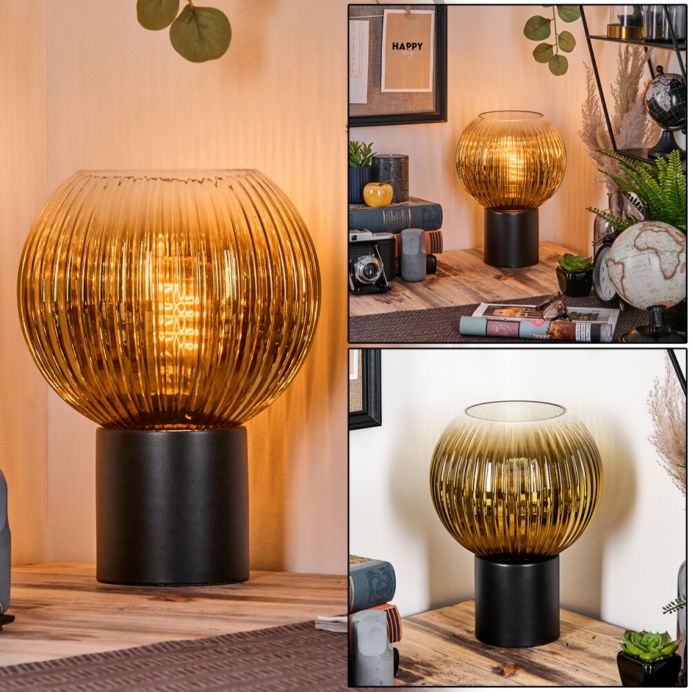 Koyoto Tischleuchte Glas 20 cm Gold, Klar, 1-flammig main product photo