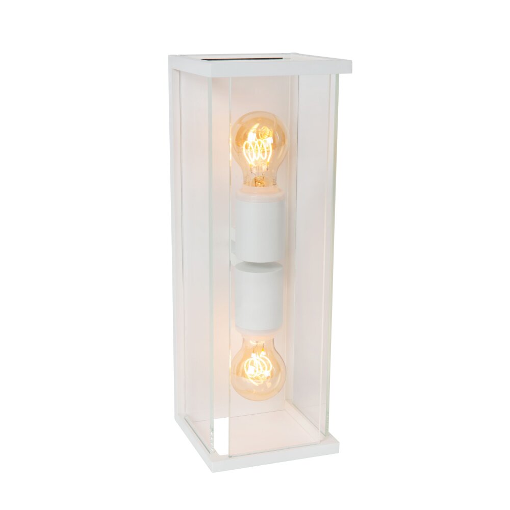 Lucide CLAIRE Außenwandleuchte Weiß, 2-flammig main product photo