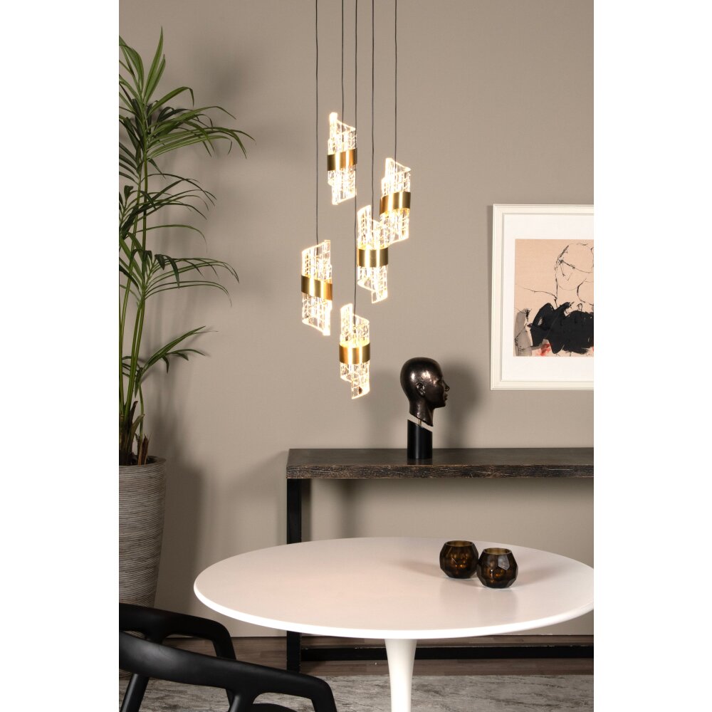 Lucide KLIGANDE Pendelleuchte LED Gold, 5-flammig main product photo