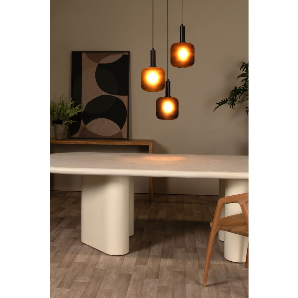 Lucide ELOISE Pendelleuchte Schwarz, 3-flammig main product photo