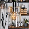 Hasvik Hängeleuchte Glas 15 cm Chrom, Schwarz, 3-flammig