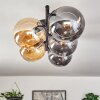 Gastor Deckenleuchte Glas 15 cm Bernsteinfarben, Rauchfarben, 5-flammig