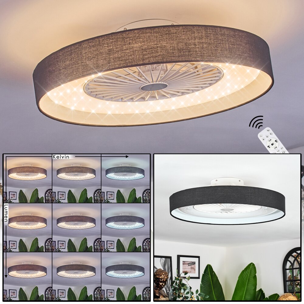 Benasal Deckenventilator mit Beleuchtung 55 cm LED Weiß, 1-flammig, Fernbedienung main product photo