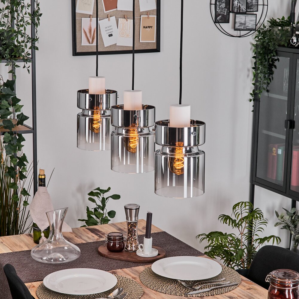 Hasvik Hängeleuchte Glas 15 cm Weiß, 3-flammig main product photo