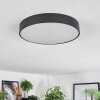 Diagonal Deckenleuchte LED Schwarz, 1-flammig, Fernbedienung