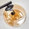 Koyoto Deckenleuchte Glas 15 cm Bernsteinfarben, Chrom, Rauchfarben, 3-flammig
