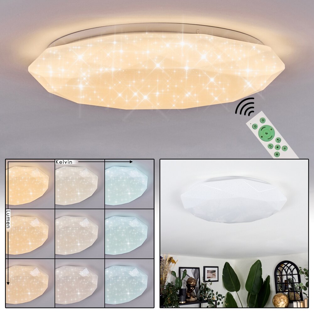 Arzel Deckenleuchte LED Weiß, 1-flammig, Fernbedienung main product photo