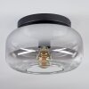 Boza Deckenleuchte Glas 28 cm Klar, Rauchfarben, 1-flammig
