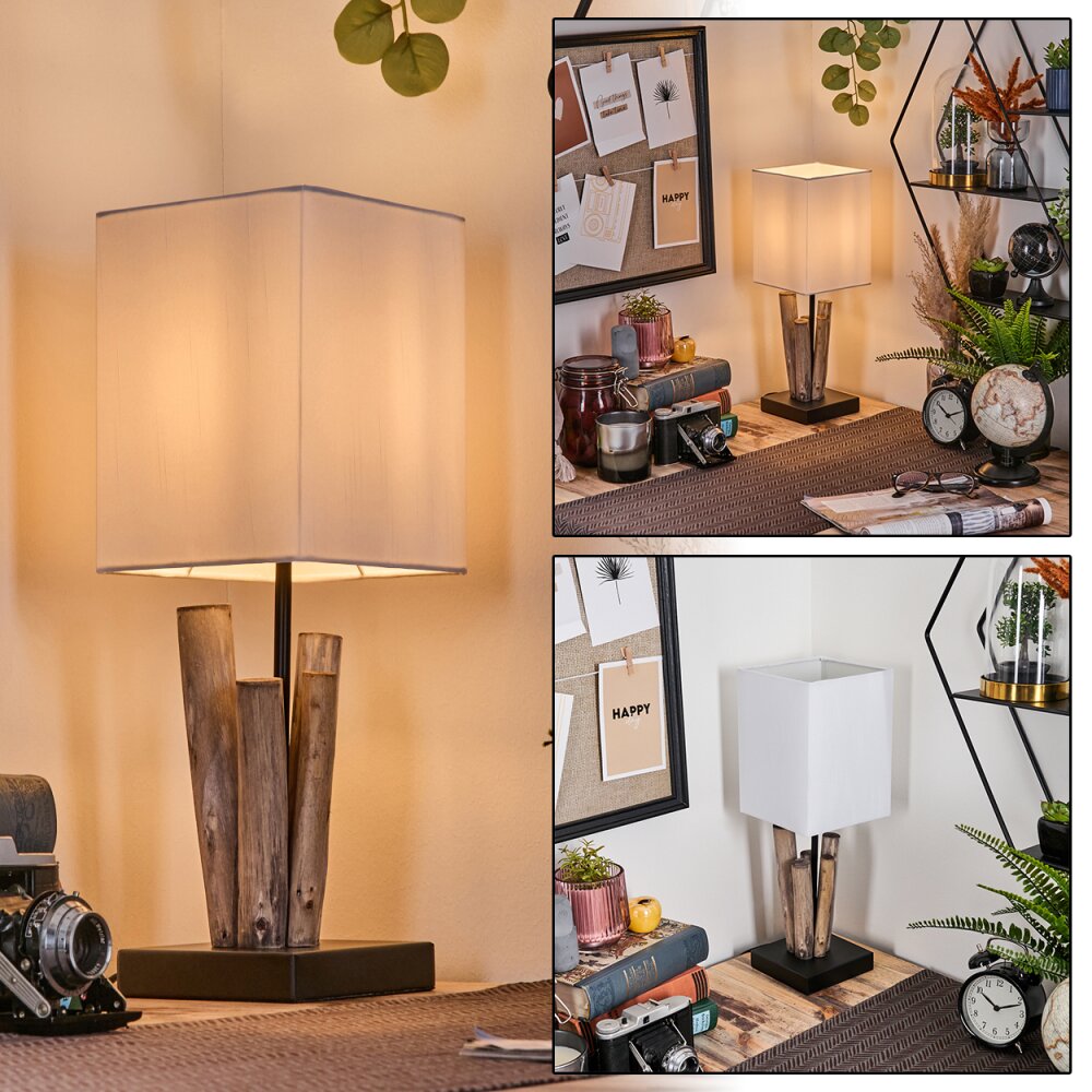 Caren Tischleuchte Naturfarben, Schwarz, 1-flammig main product photo