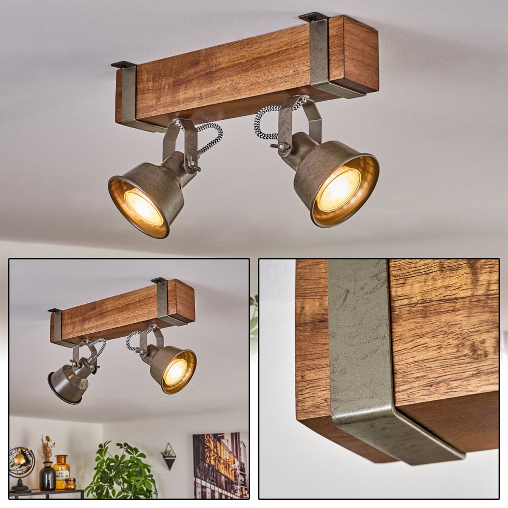 Pehefito Deckenleuchte Dunkelbraun, Grau, Grün, 2-flammig main product photo