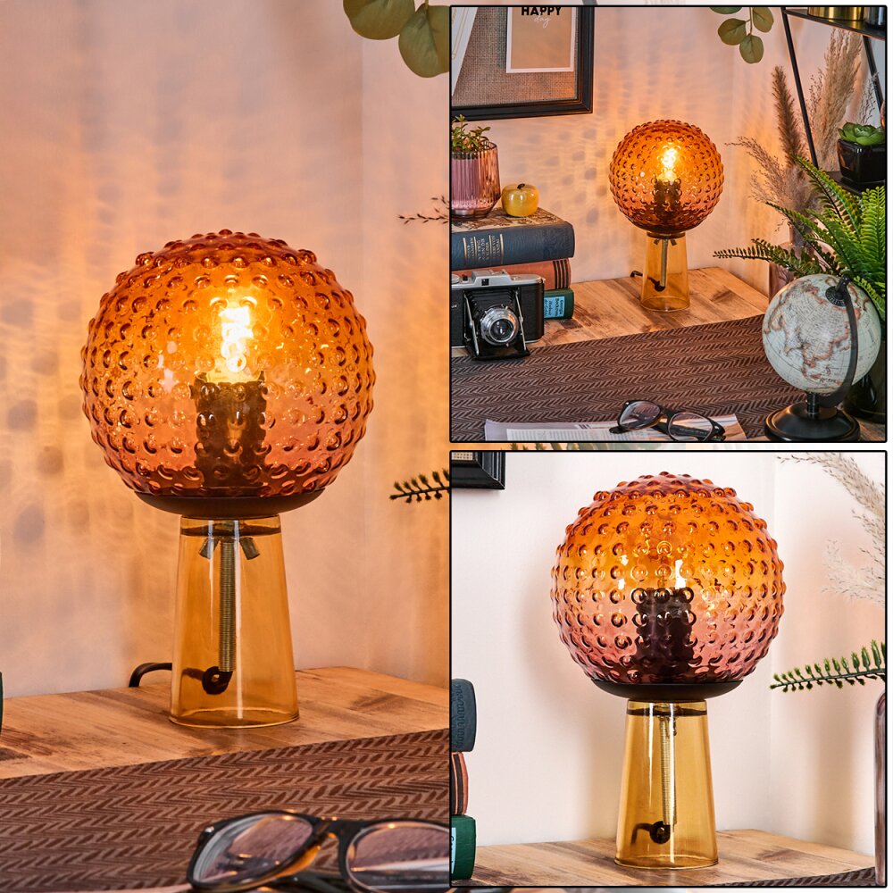 Maiorca Tischleuchte Orange, Schwarz, 1-flammig main product photo