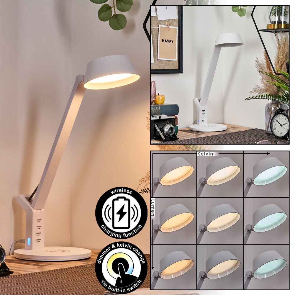 Falon Tischleuchte LED Weiß, 1-flammig main product photo