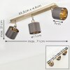 Tibro Deckenleuchte Gold, Grau, 3-flammig